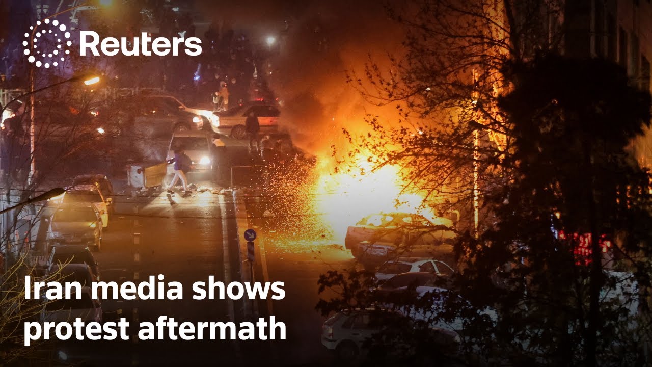 Iran media airs aftermath of protests amid internet blackout | REUTERS