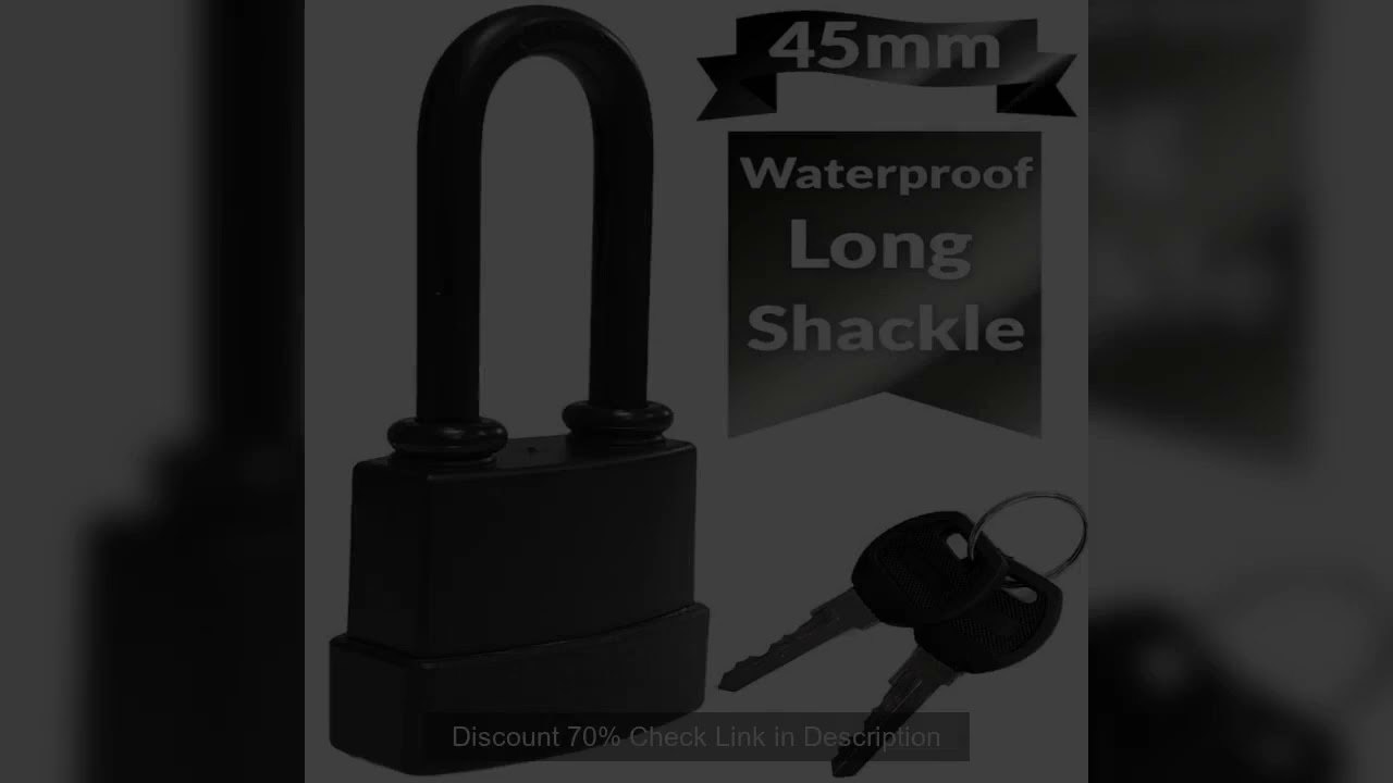 Metal Heavy Duty Padlocks Long Shackle with Keys Anti-theft Lockpick Set Safety Security Gate Locks