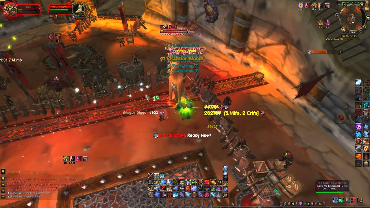 Arms warrior vs Mingus Diggs Brawler