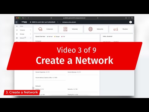 Video 3/9: How to Configure Virtual Networks in Rackspace OpenStack Flex