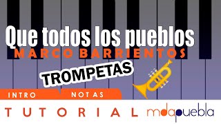 (TROMPETAS EN TECLADO) Que todos los pueblos te alaben - Marco Barrientos | Tutorial