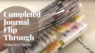 Completed Hobonichi Journal Flip Through #journalflipthrough
