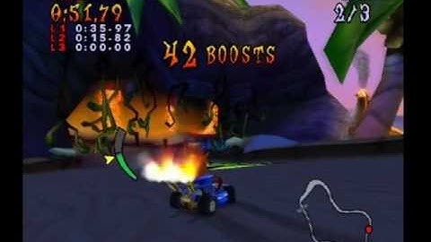 Crash Nitro Kart PS2 Inferno Island vs N Tropy