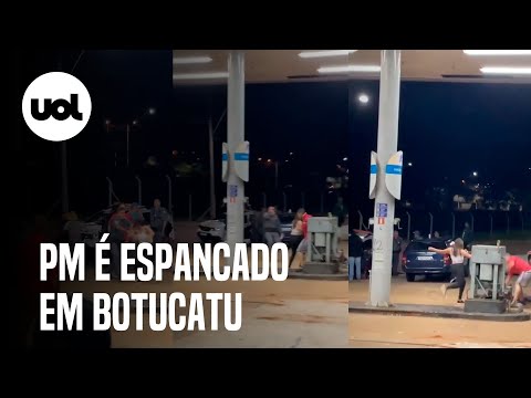 Homem espanca policial militar em posto de combustível em Botucatu; veja vídeo