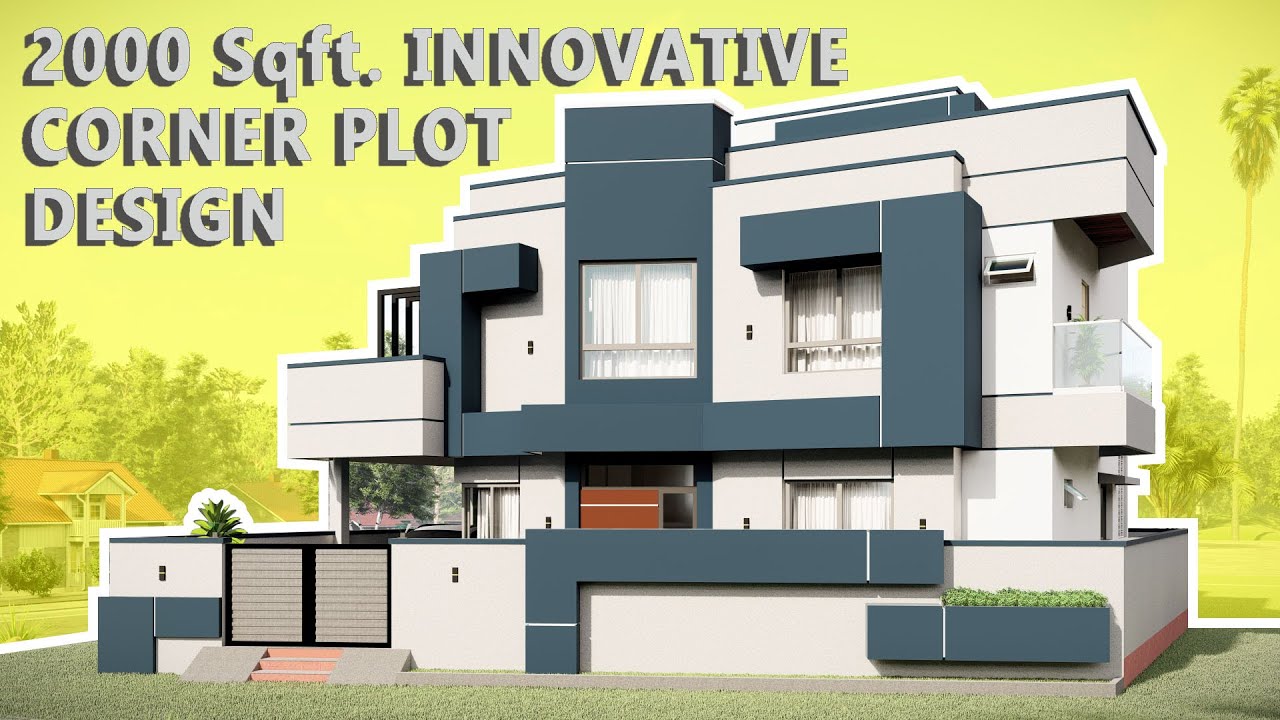 2000 Sqft. INNOVATIVE CORNER PLOT RESIDENCE DESIGN | Bhilai, Chhattisgarh | By BUILD-EASY Associates