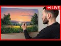  acrylic painting tutorial  summer dawn  easy art  drawing lessons    