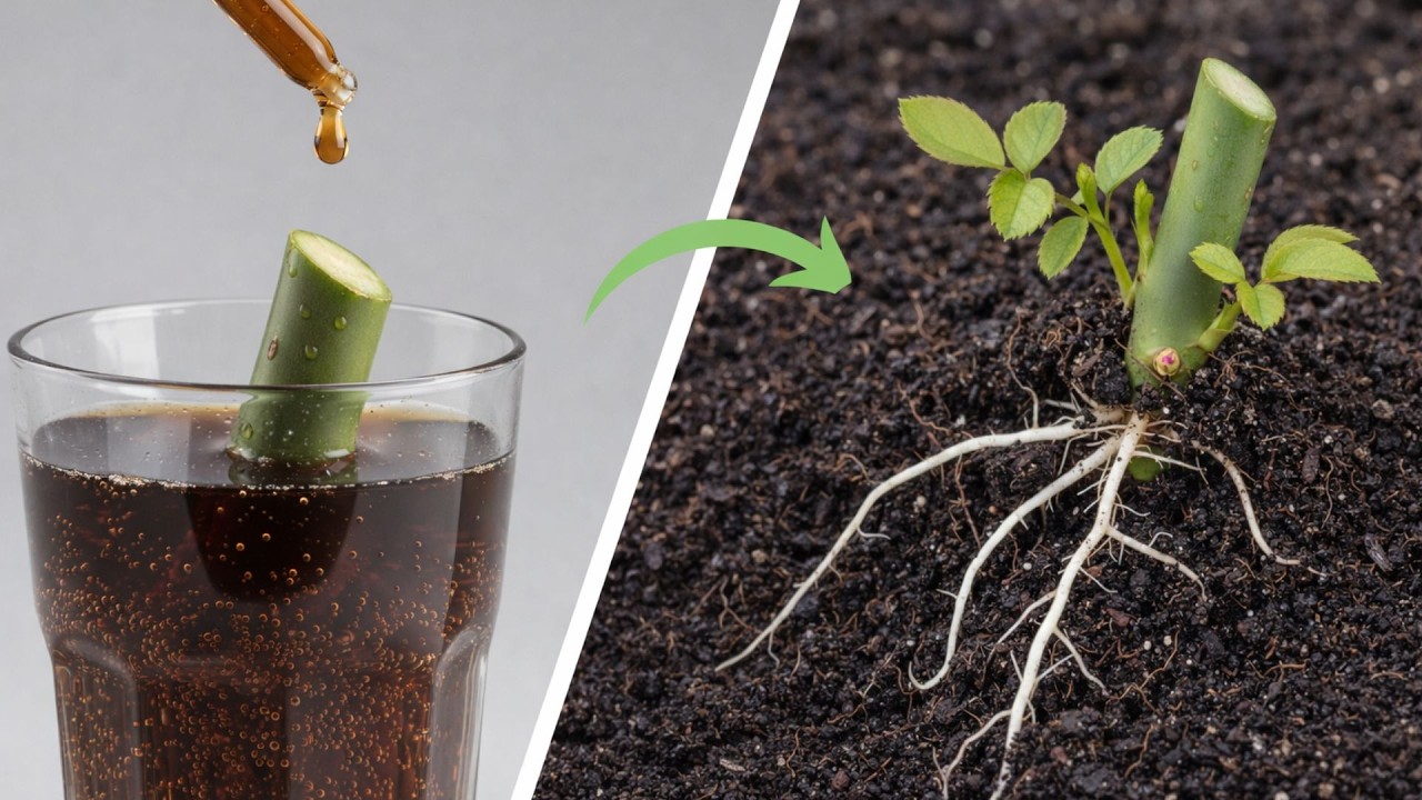 Кока-кола для черенков роз? 20-минутное замачивание (1:3) – действительно ли это сработало?