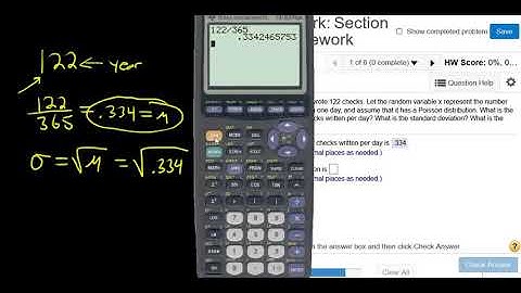 The Mean, Standard Deviation, and Variance of the Poisson Distribution