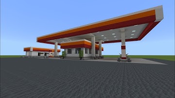 Minecraft: How To Build A Gas Station And Carwash (Part 2)