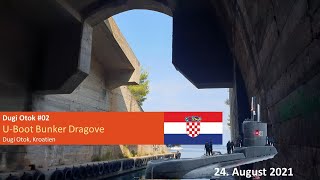 U-Boot Bunker in der Nähe von Dragove Insel Dugi Otok Kroatien 24. August 2021