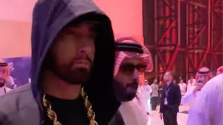 Eminem Making His Grand Entrance at Boulevard Hall for the Tyson Fury vs Francis Ngannou Fight