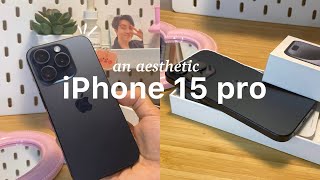 iPhone 15 pro unboxing  | Blue titanium aesthetic🌌(256GB) + camera test ,What’s on my Phone