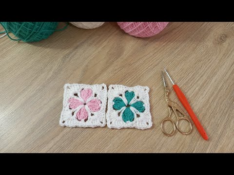 BEAUTIFUL AND EASY LITTLE FLOWER WITH SQUARE. - YouTube