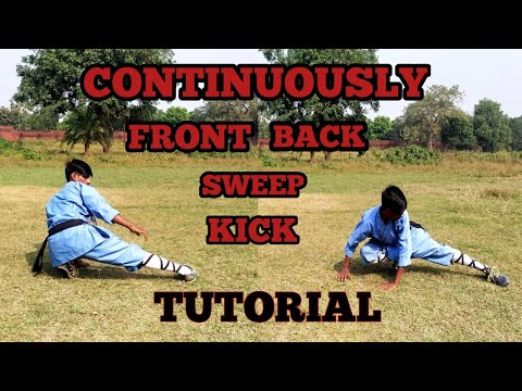 How To Do Continuously Sweep Kick / Front And Back Sweep Kick..