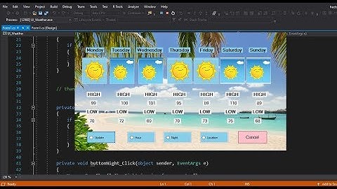 Create Weather App Modern UI Designing in Windows Form Application C#