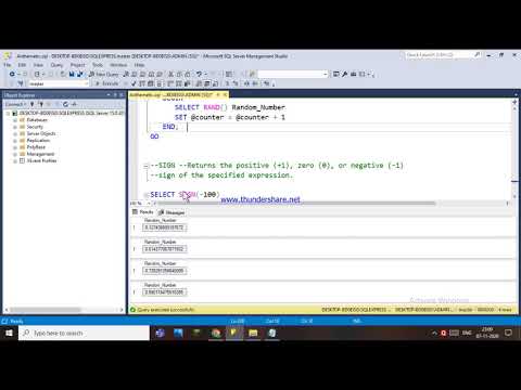 73.MATHEMATICAL FUNCTIONS - POWER(), RAND(), SIGN() , SQRT(), SQUARE FUNCTIONS IN SQL - TELUGU