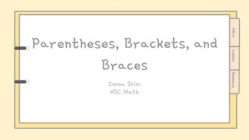 HSC MATHS: Parentheses, Brackets, and Braces #shorts