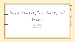 HSC MATHS: Parentheses, Brackets, and Braces shorts