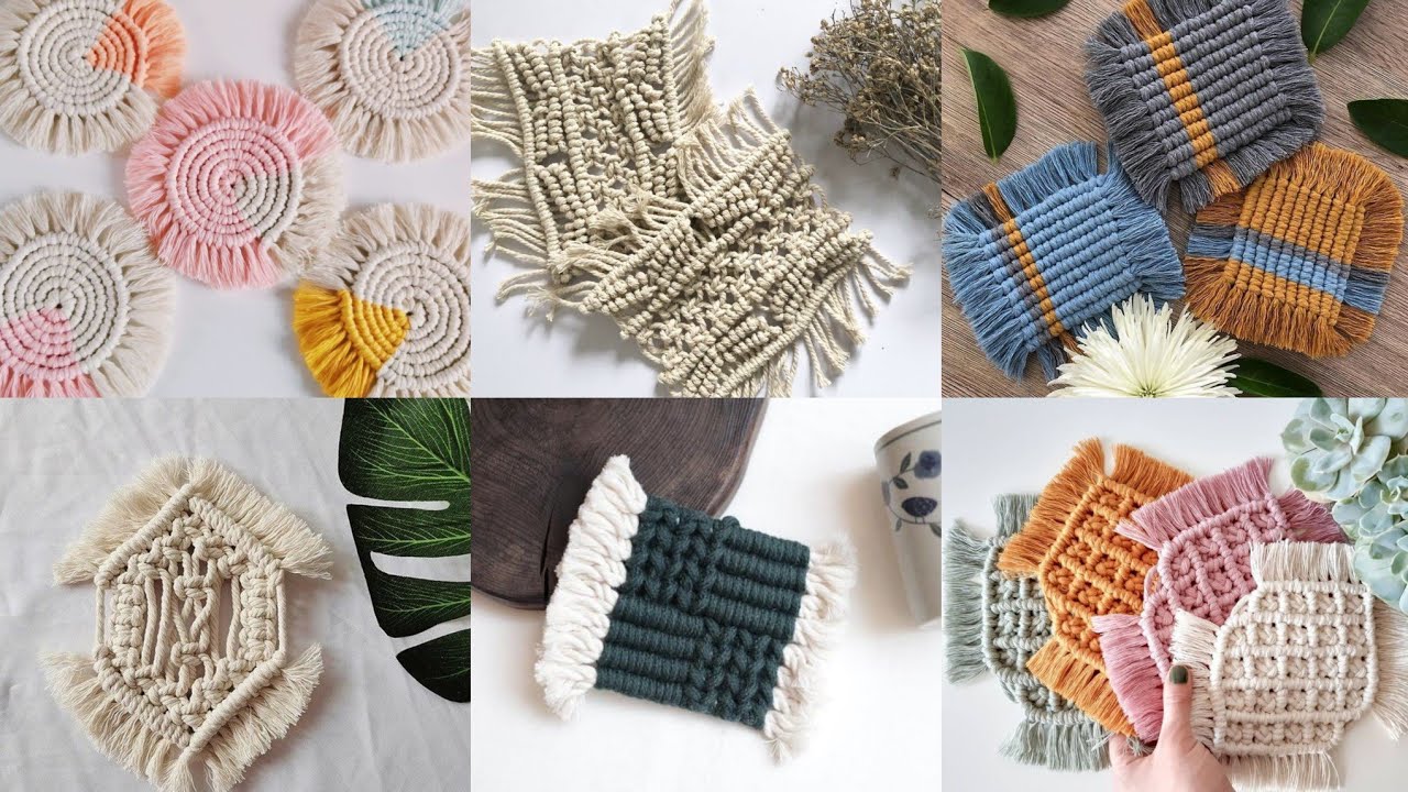 Top most beautiful and easy to make collection of Macrame mug rugs and ...