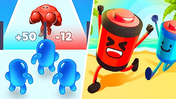 Join Blob Clash 3D Vs Battery Run - All Level Gameplay Android,iOS - NEW UPDATE
