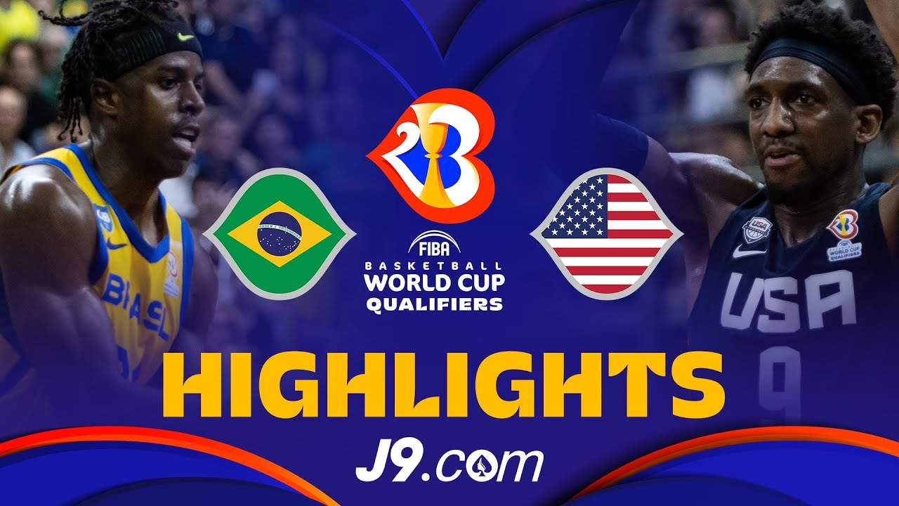 🇧🇷 Brazil qualify for the #FIBAWC | J9 Basketball Highlights vs 🇺🇸 USA