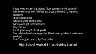 High School Musical 3 - Just Getting Started (Lyrics)