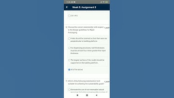 Week-8 Manufacturing Guidelines for Product Design #nptel #swayam #assignment #manufacturing