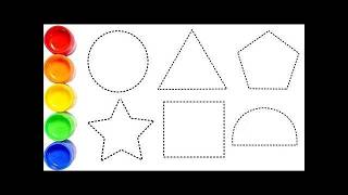 Learn Shapes,Colors,Educational video for Kids | 2d shapes drawing