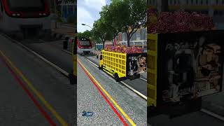 inilah yang terjadi jika truk tertabrak kereta #bussid