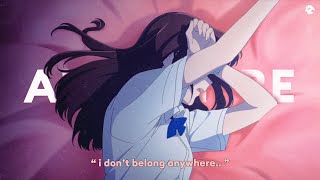 Video thumbnail of "sorrow - i don't belong anywhere (Lyrics / AMV) (ft. Thomas Reid & the bootleg boy)"