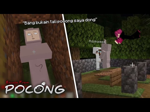 Kali Ini Kita Cobain Map Pocong Yang Bikin Merinding Di Minecraft! class=