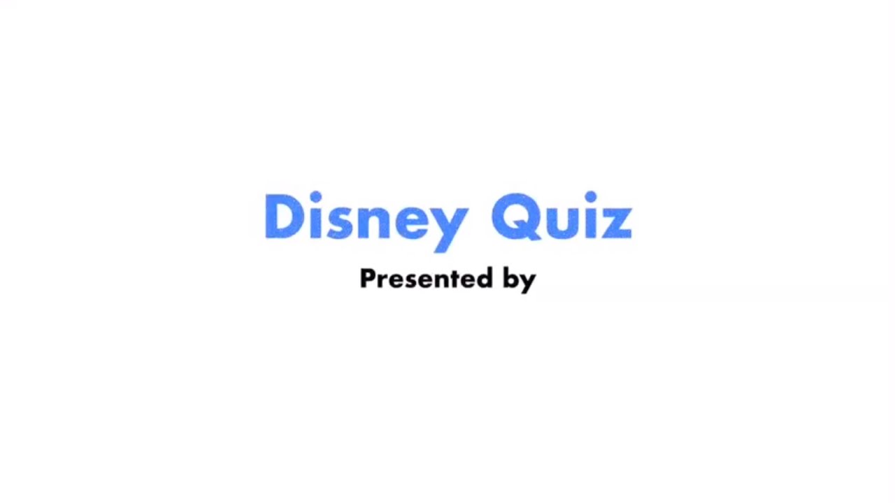 Disney Quiz YouTube