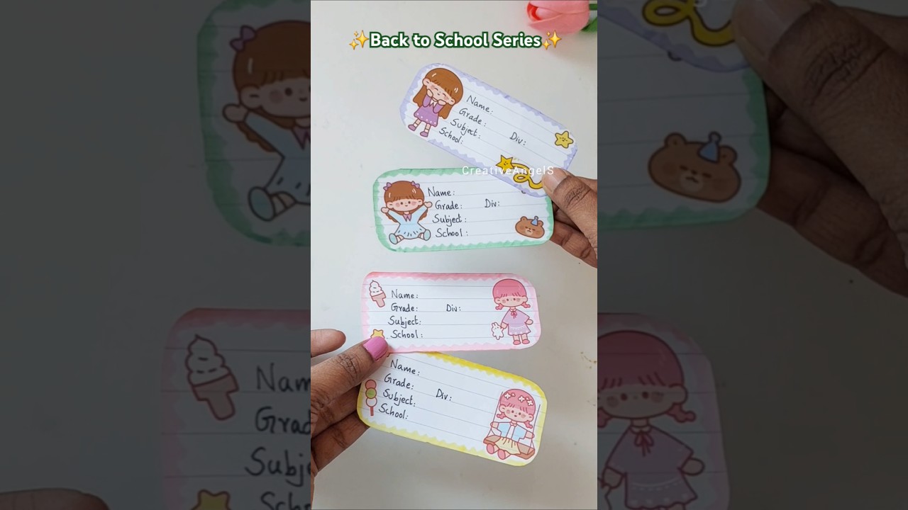 🌟സ്കൂളിൽ Star ആകാം Handmade Nameslip| Nameslip Ideas 
