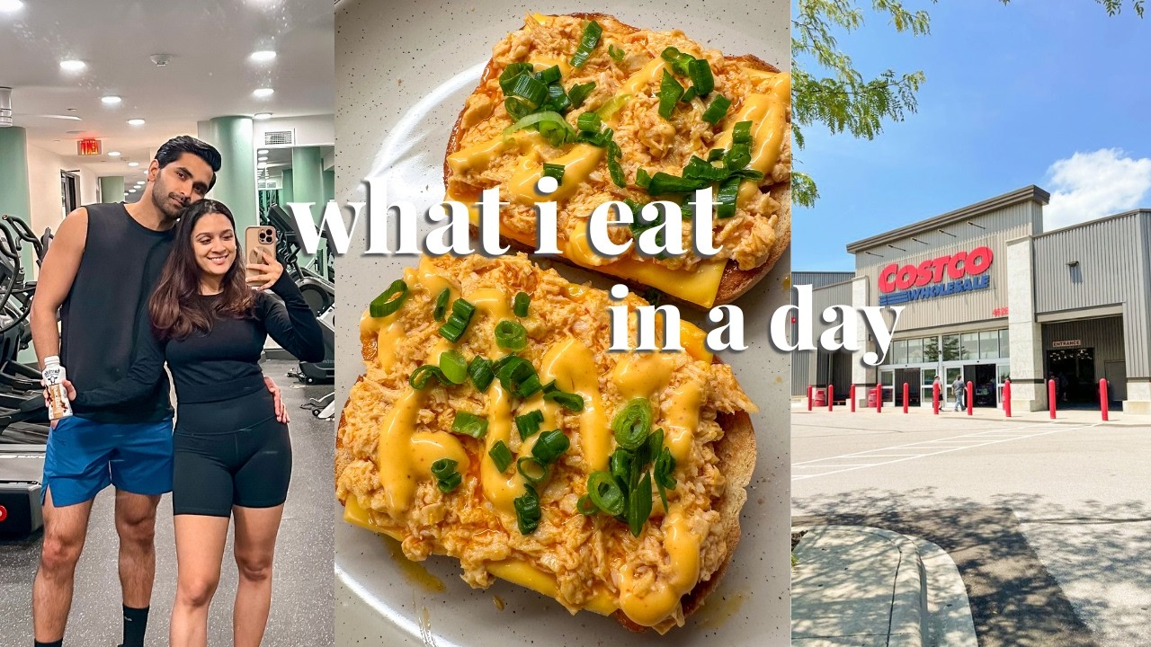 what I eat in a day on a calorie deficit | wellness, gym & costco