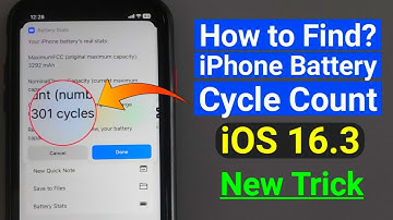 iPhone Battery Cycle Count Quickly find in iOS 16.3