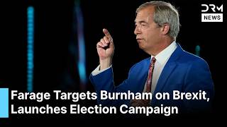 FULL SPEECH: Nigel Farage Challenges Burnham Over EU Rejoining, Launches Election Campaign | AC1G