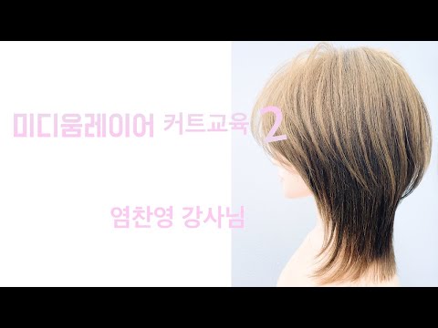 <strong>미디움</strong> 레이어드커트교육 2 염찬영 강사님 삼성중앙역미용실 수성헤어 수성원장