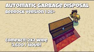 Easy Automatic Redstone Garbage Disposal Tutorial | Minecraft Bedrock 1.26+