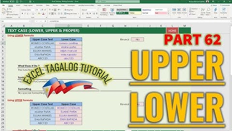 [Excel Tagalog Tutorial #62] Lower, Upper and Proper
