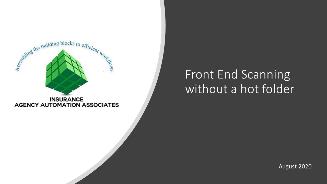Front End (My Documents) scanning without hot folders