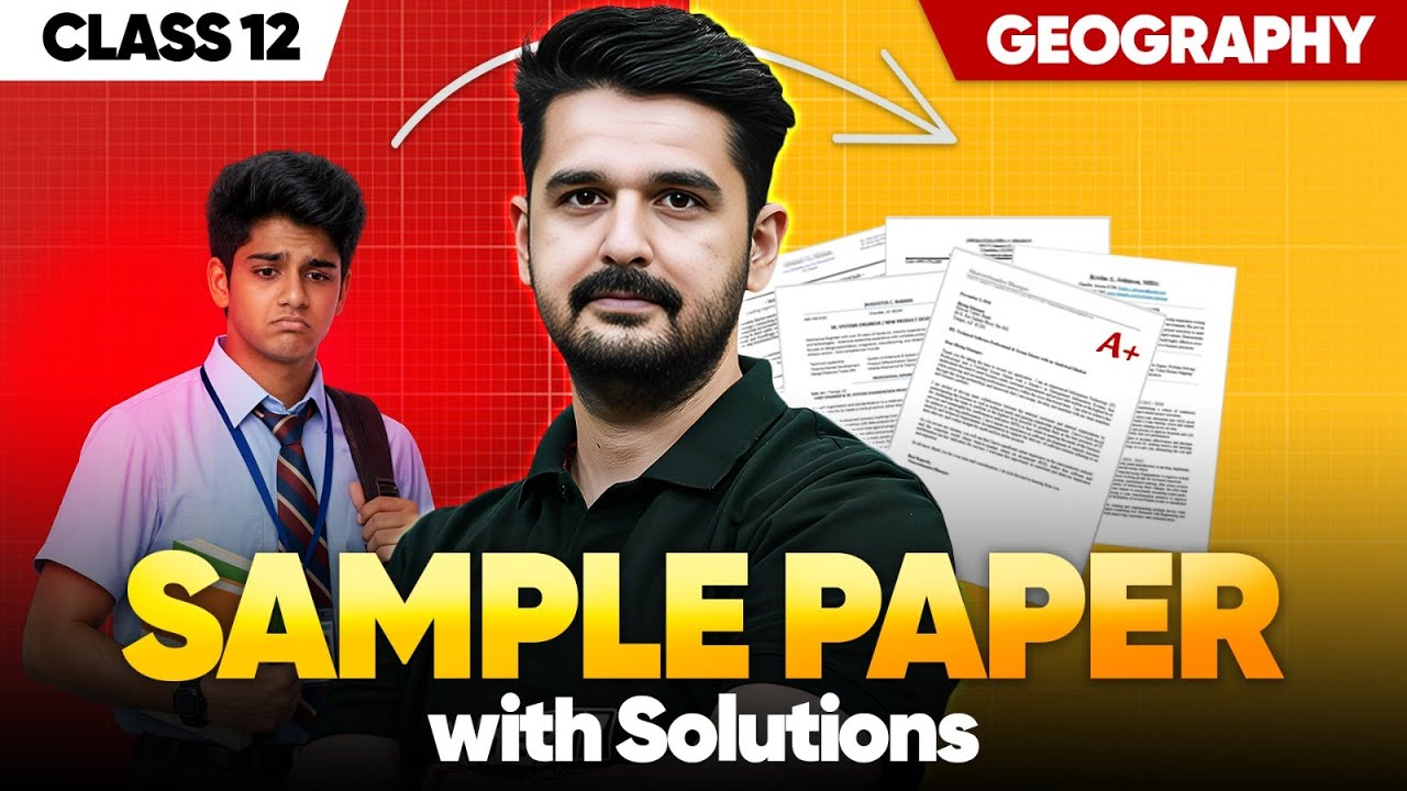 Class 12 Geography Sample Paper with Solutions | Score 70/70 | Board Exam 2026