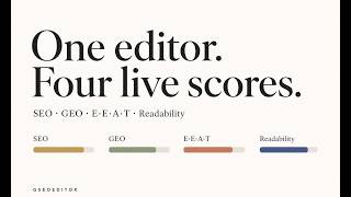 GSEO Editor - Content Editor
