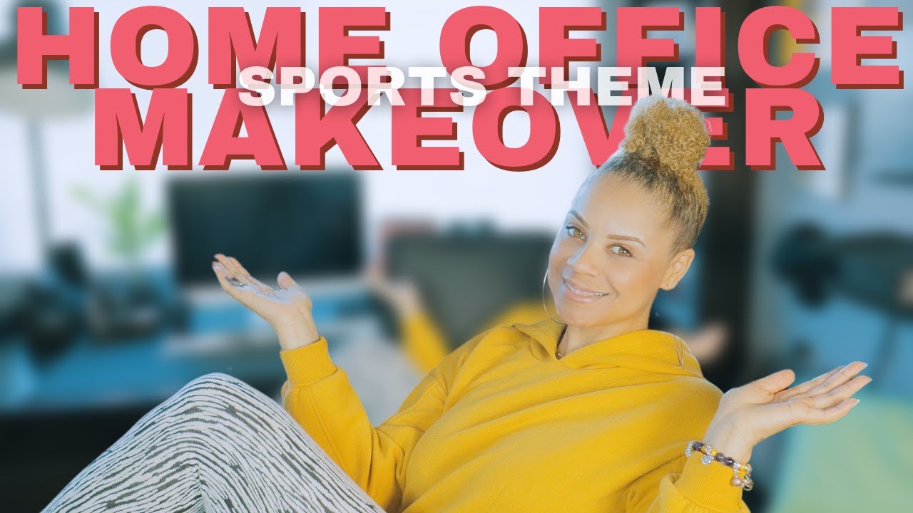 Sports Theme Home Office Makeover For Hubby YouTube