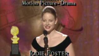 Jodie Foster, Sigourney Weaver & Shirley Maclaine Win Actress Motion Picture - Golden Globes 1989