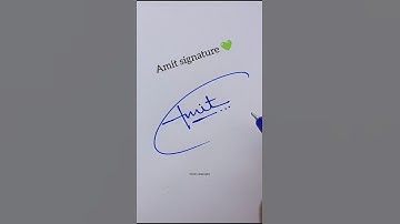 How to sign Amit name signature ✍️ #signature #shorts