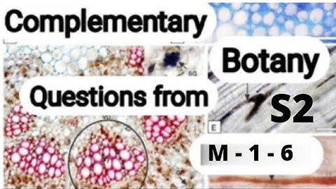 | K U  BSc - Complementary Botany  S2 Exam oriented questions | Module - 1 - 6 |