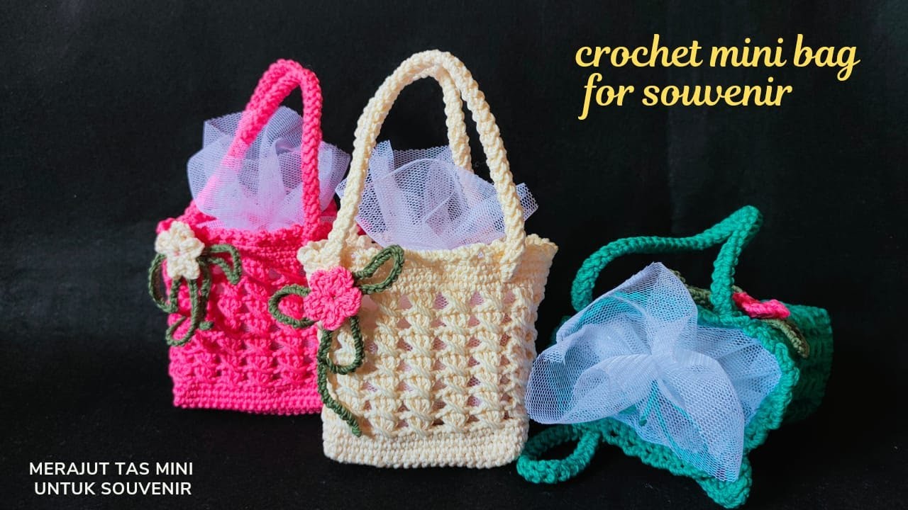 crochet mini  bag for souvenir tas  rajut  mini  untuk 