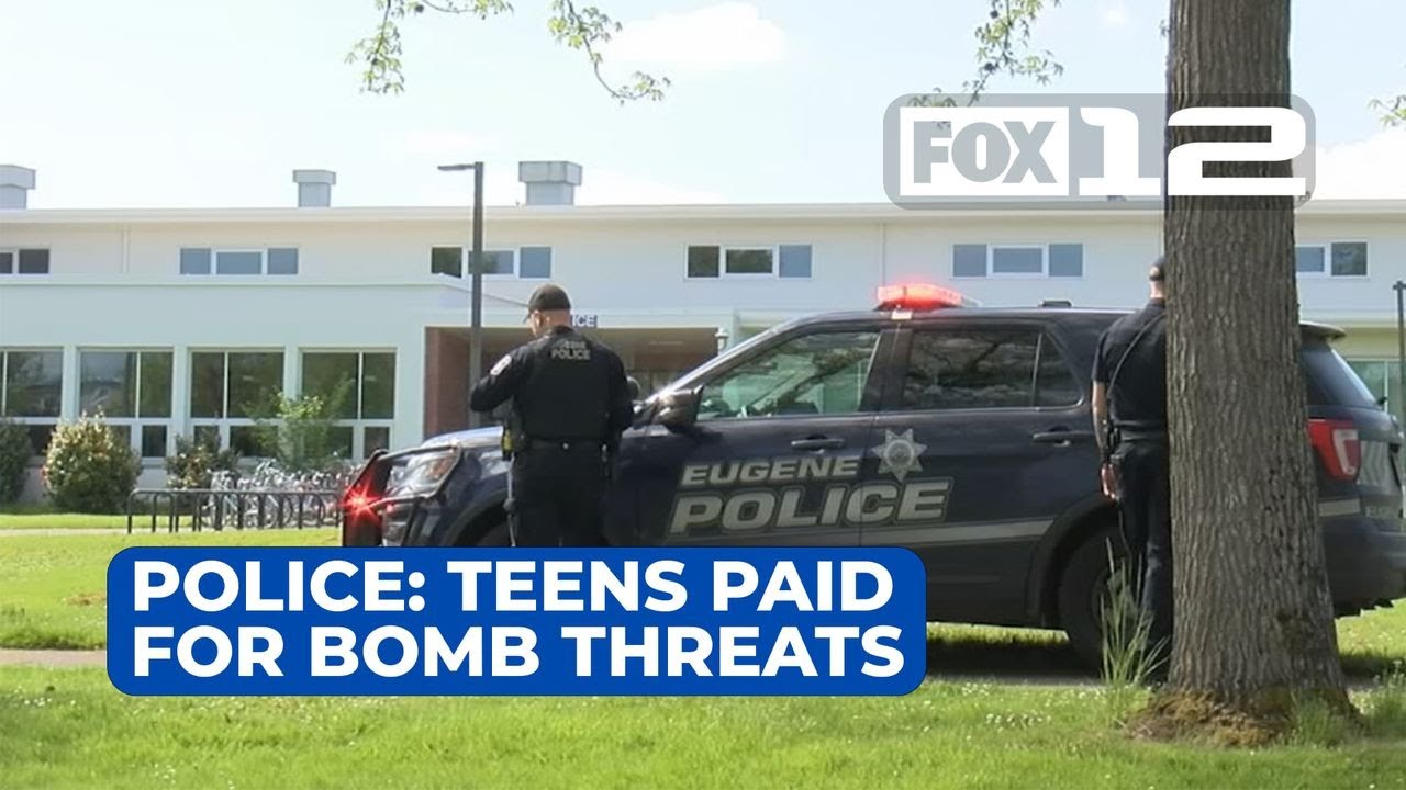 2 teens suspected of paying someone to call in bomb threats against their S Eugene school