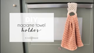 DIY macrame towel holder