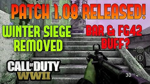 *NEW* 1.08 UPDATE AND PATCH NOTES! WINTER SIEGE REMOVED | NEW UPDATE FOR CALL OF DUTY WWII